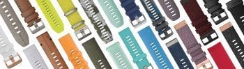 Rrip ore Garmin QuickFit 22, silikon, 22mm, bezhë me kopëse të zezë