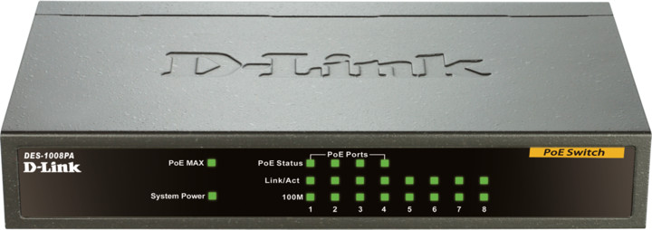 Switch D-Link DES-1008P 8-port