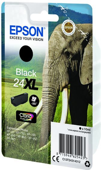 Ngjyrë për printer Epson T2431 (C13T24314012), 10ml, e zezë