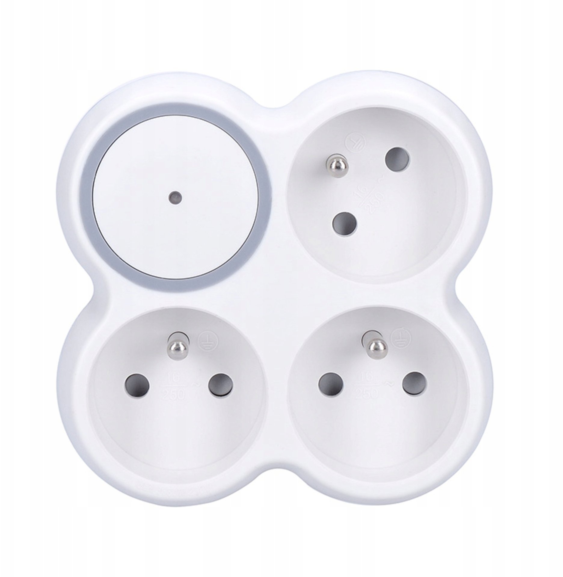 Prizë mbrojtëse Solight, 3 dalje, 570J, 3680W, e bardhë