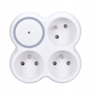 Prizë mbrojtëse Solight, 3 dalje, 570J, 3680W, e bardhë