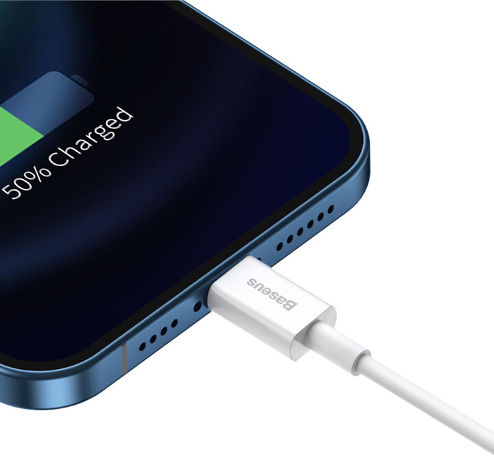 Kabllo BASEUS Superior Series USB-A - Lightning, 2.4A, 1m, e bardhë