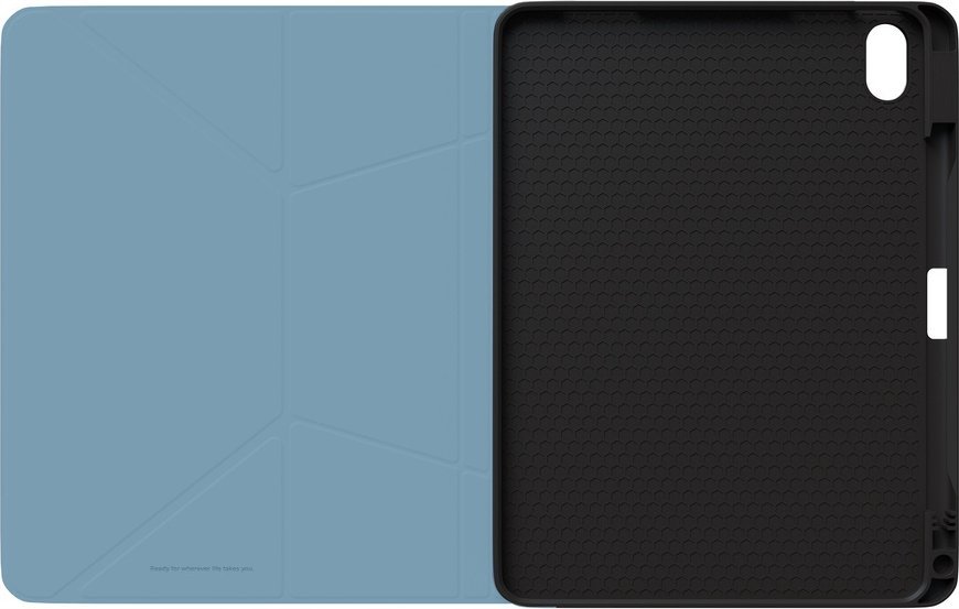 Këllëf folio për iPad JCPal SlimFlex, 10.9" 10th gen dhe 11" A16 11th gen, mbajtës për Pencil, kafe kaki dhe blu