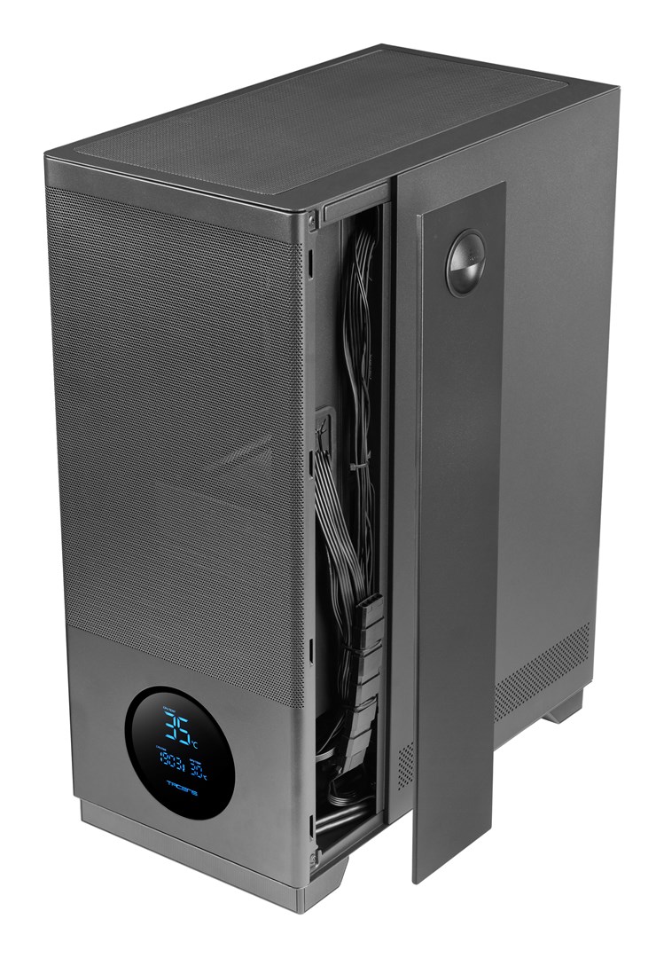 Kuti kompjuteri Tacens SAGITTA20, ATX, 3 ventilatorë 120mm, xham i temperuar, e zezë