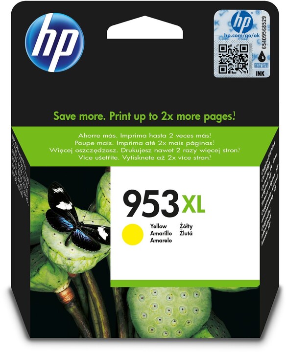 Ngjyrë për printer HP F6U18AE, e verdhë
