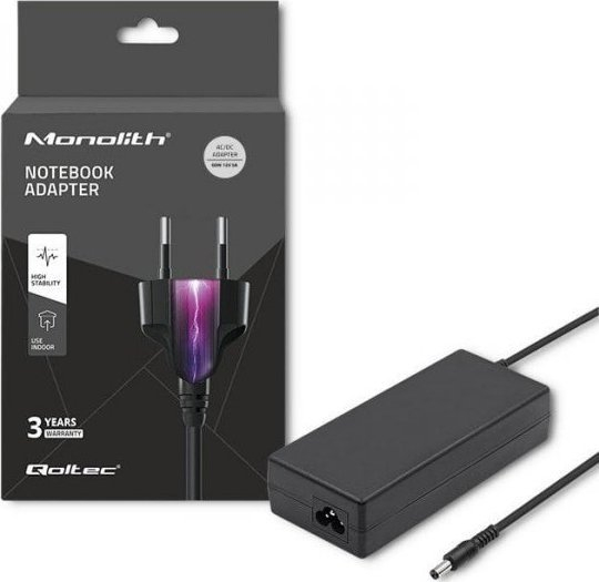 Furnizues energjie desktop Qoltec 60W, 12V 5A, lidhës 5.5 x 2.1 mm, i zi