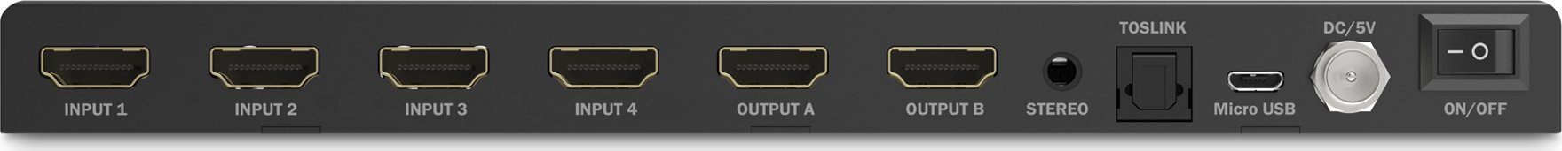 Ndarës HDMI Digitus 4x2 Matrix Multi Viewer, 4K 30Hz, i zi
