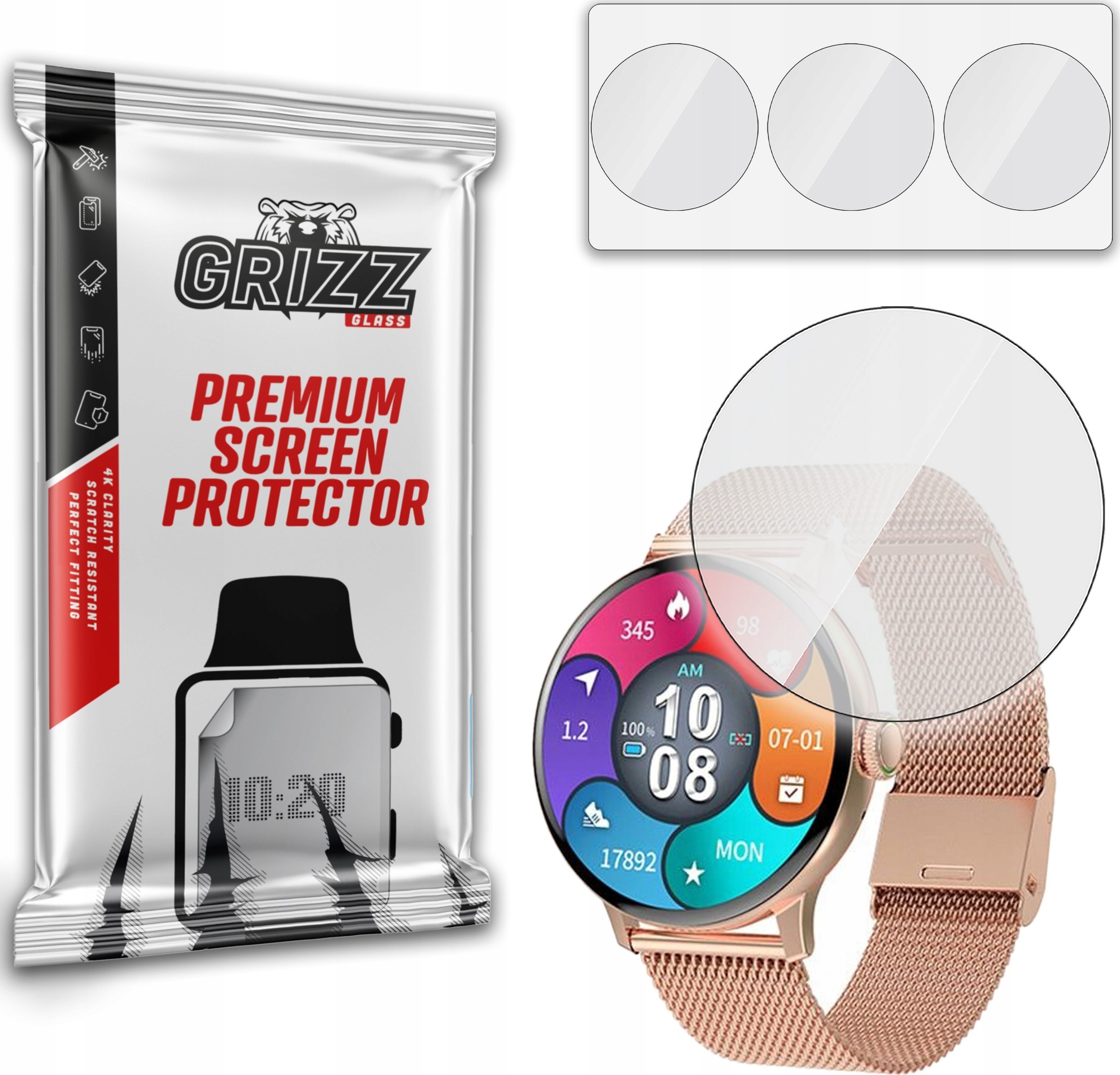 Film mbrojtës ekrani GrizzGlass Hydrogel Film Grizz Artnico DT2, hidrogel, paketim 3 copë, transparent