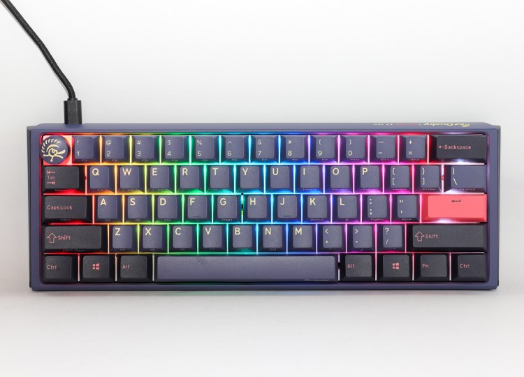 Tastierë Ducky One 3 Cosmic Blue Mini, Cherry MX Speed Silver, e kaltër e errët