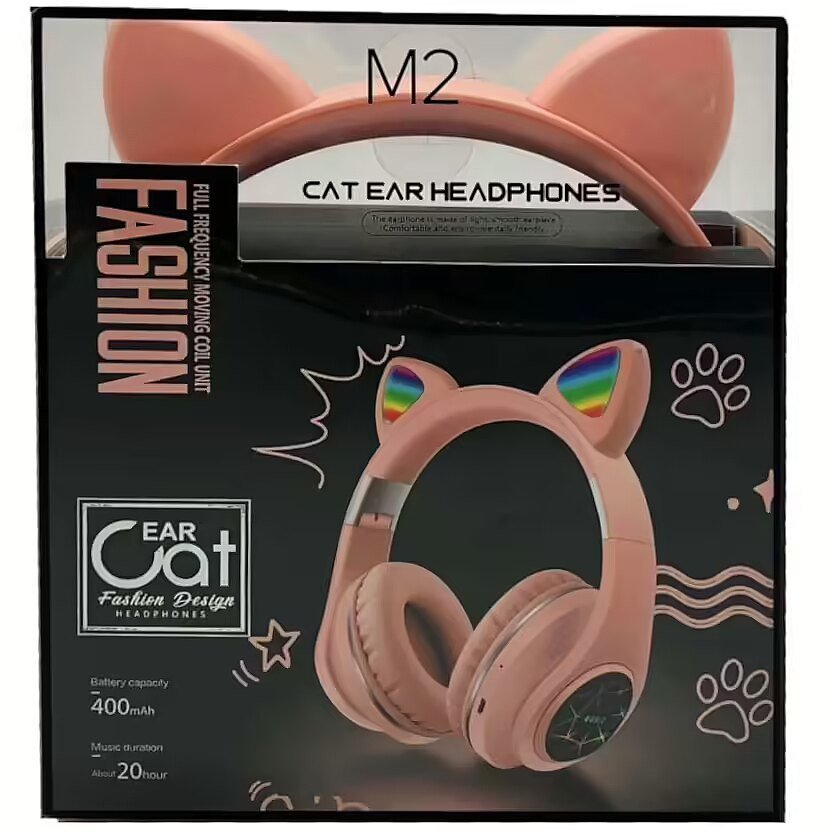 Kufje wireless RoGer Cat M2, me Bluetooth, lexues karte SD, rozë
