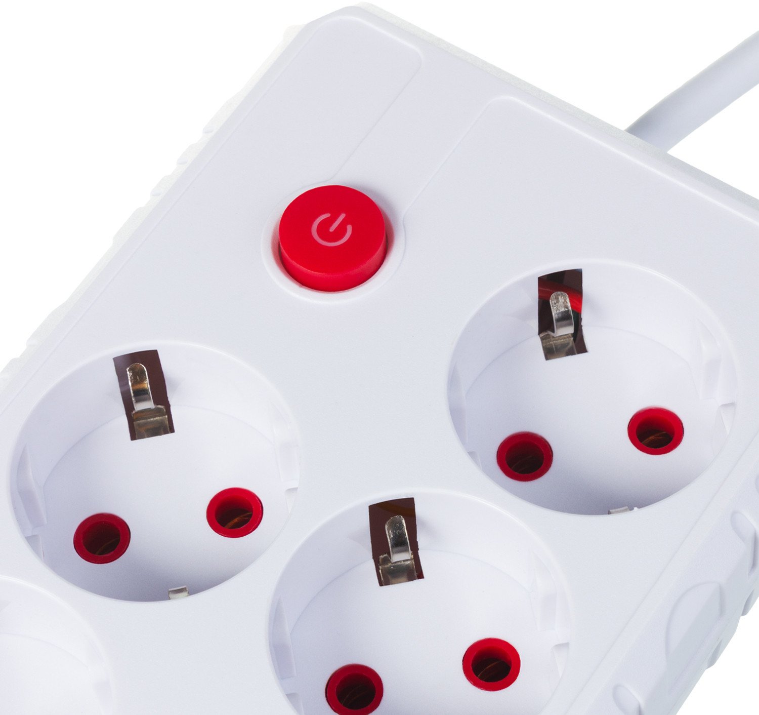 Shtepshe Maclean MCE392 W, 4 presa Schuko, 3x USB, 1.5m, e bardhë