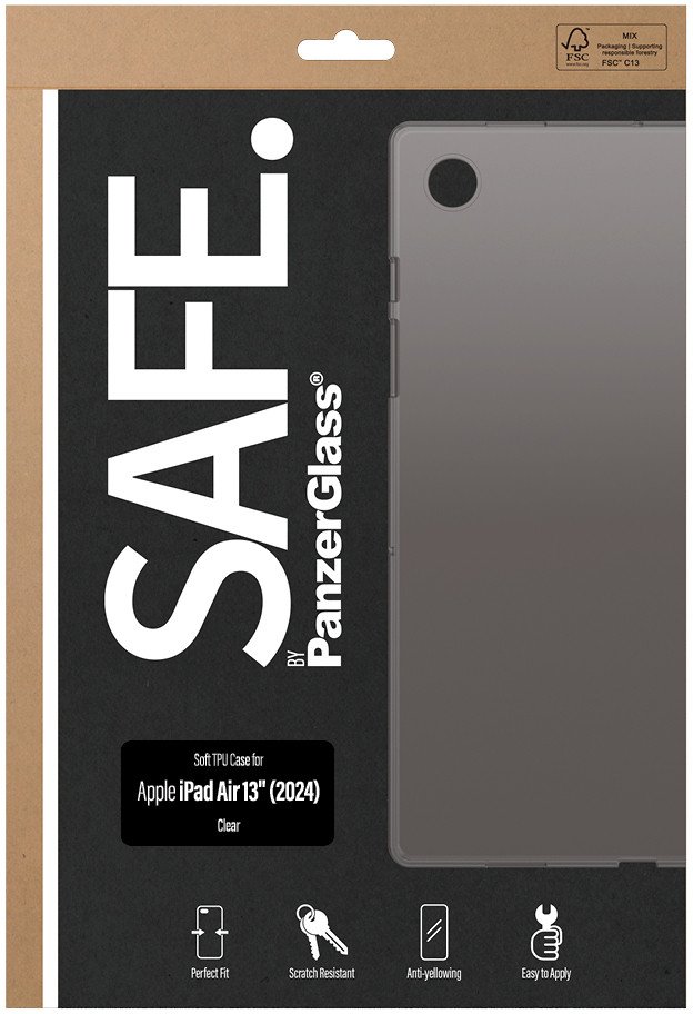 Mbrojtëse tableti PanzerGlass SAFE Case, për iPad Air 13" 2024, transparente