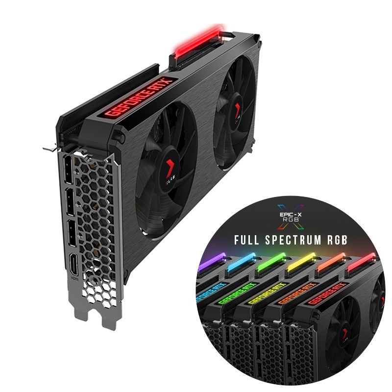 Kartelë grafike PNY GeForce RTX 3060 Ti XLR8, 8GB, Dual Fan, LHR, e zezë