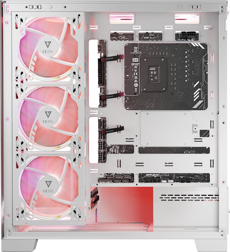 Kasë Modecom Volcano Space Apex ARGB, e bardhë, Midi Tower