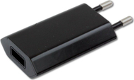TECHLY Компактен USB Полнач 1A, Европски Приклучок, Црн