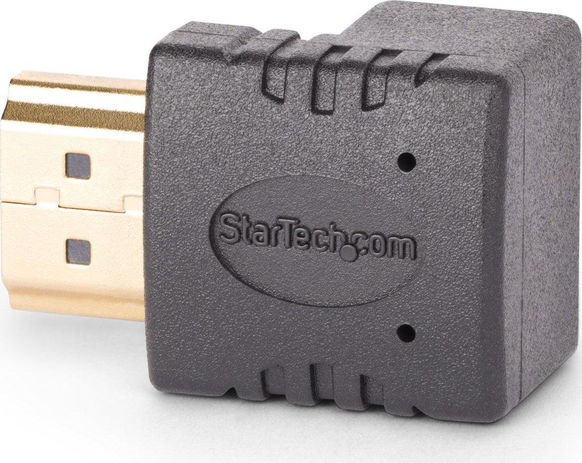 Adapter HDMI StarTech.com Down Angle, 2.0, 4K 60Hz, kënd 90°, i zi