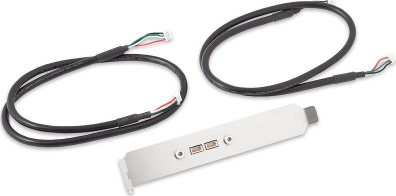 Kapak PCI Aquacomputer RGBpx 53290, 2 lidhje RGB, i zi