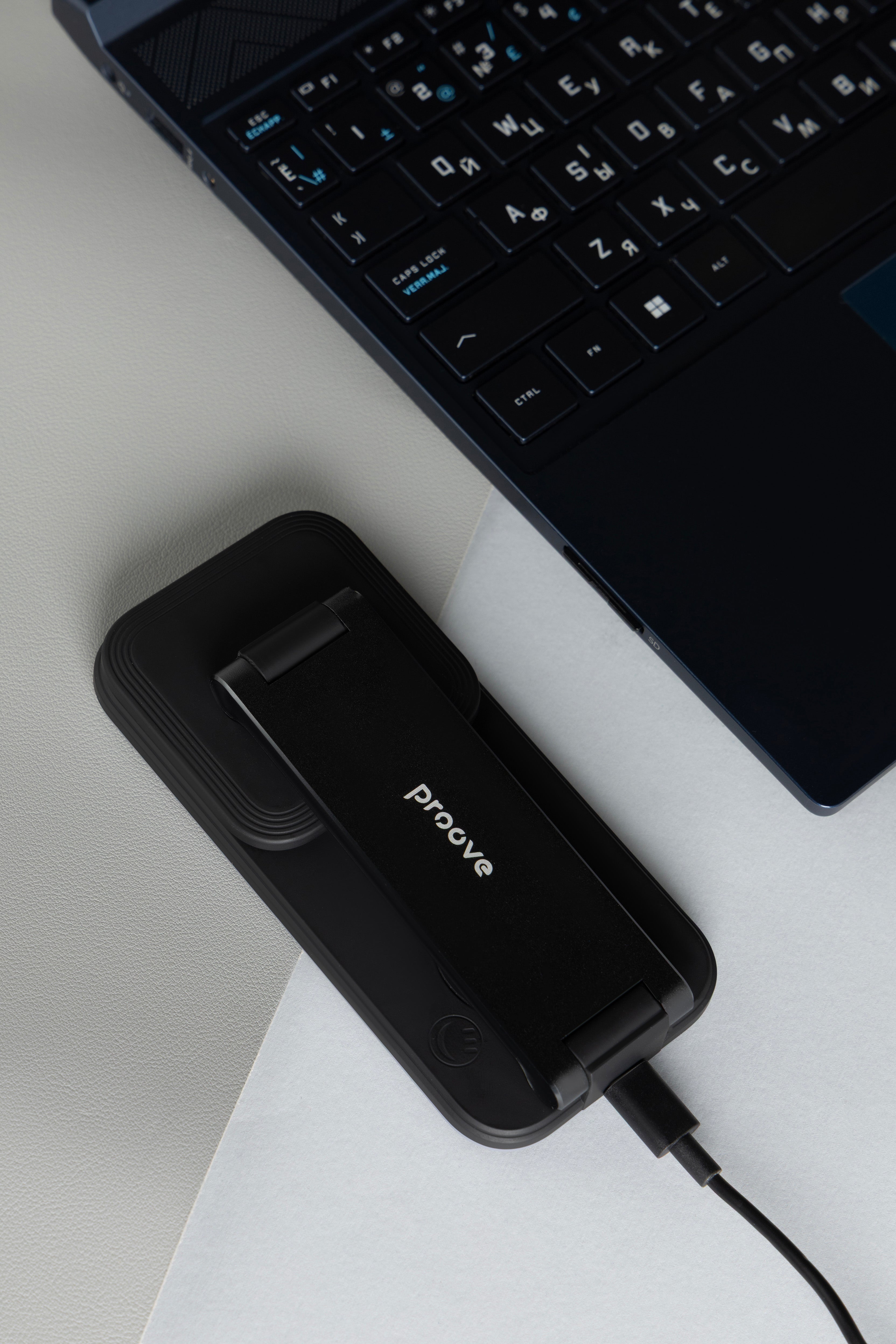 Karikues wireless 3 në 1 Proove Energy Fold, 15W, i zi