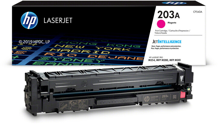 Toner HP CF543A no. 203A (1300 faqe), i kuq / vjollcë