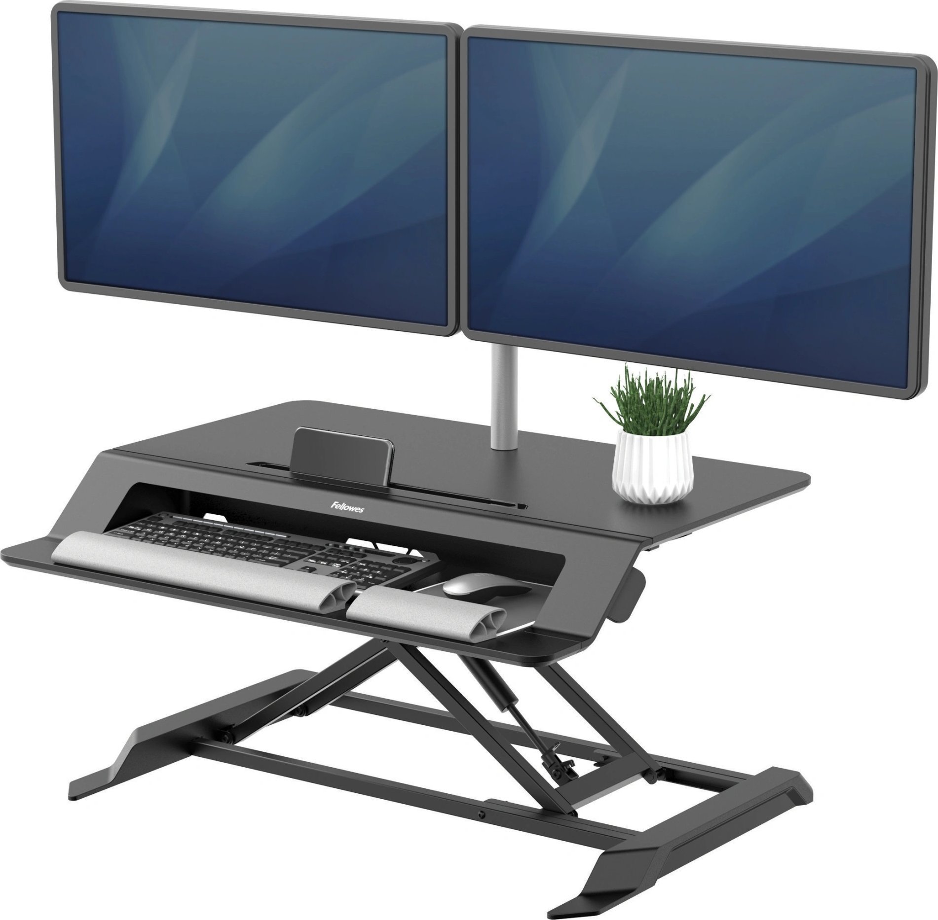 Stacion pune qëndrimi FELLOWES Lotus LT, rregullim lartësie, deri 17kg, i zi