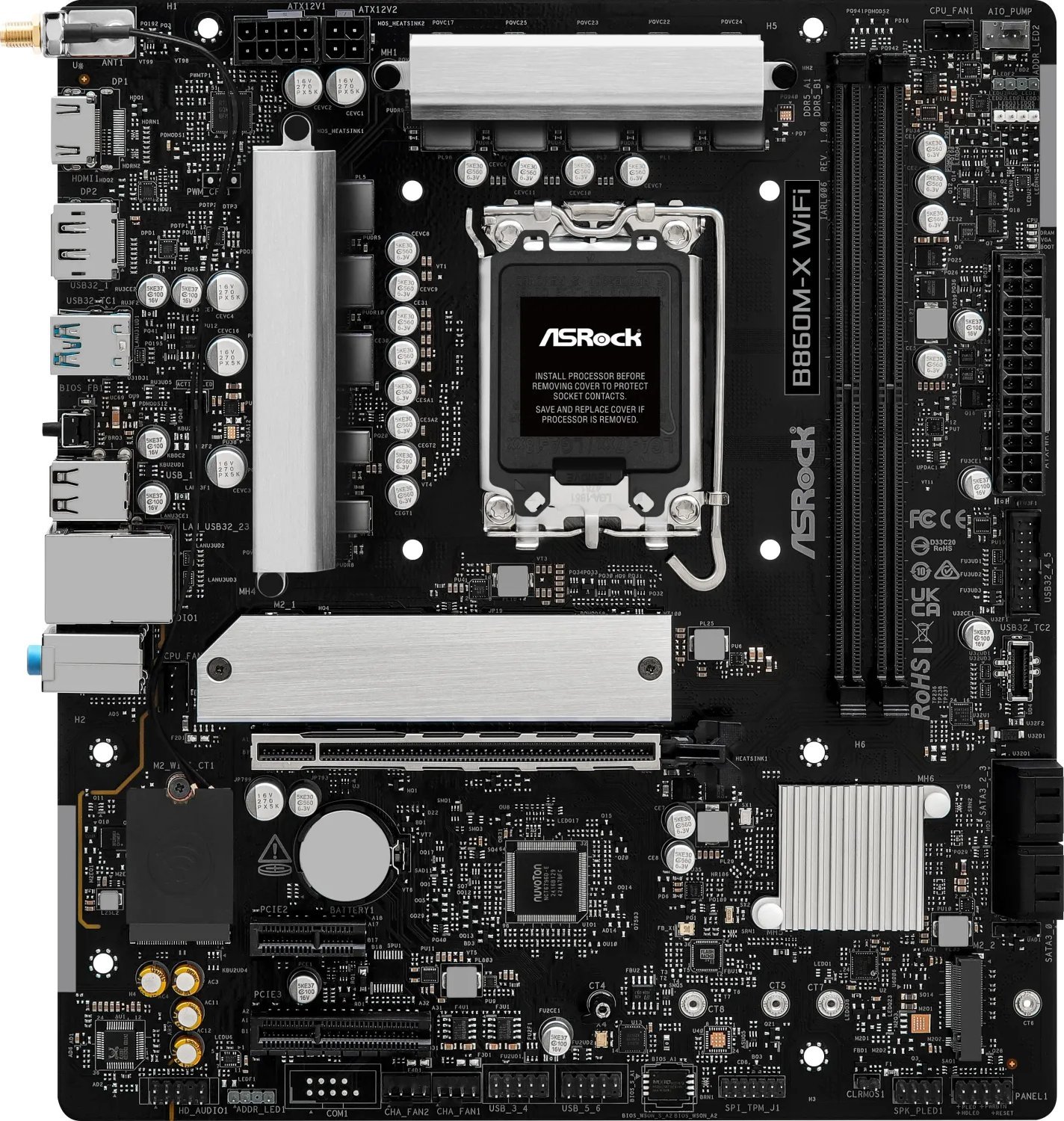 Pllakë amë Asrock B860M-X WiFi, Intel B860, DDR5, Micro ATX