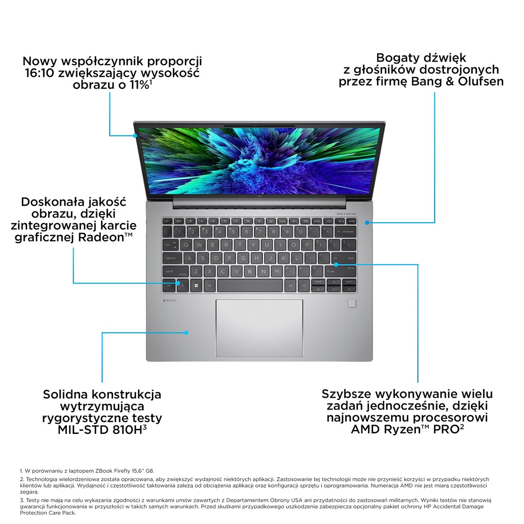 Laptop HP ZBook Firefly, 14", AMD Ryzen 5 PRO 7640HS, 16 GB RAM, 512 GB SSD, i hirtë