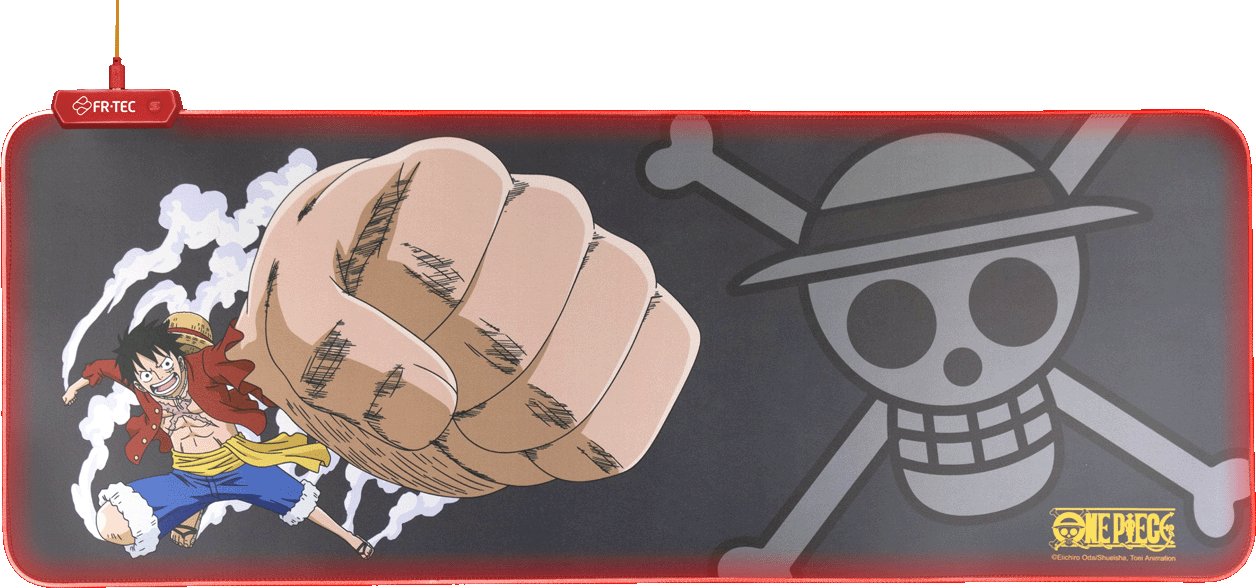 Mousepad gaming FR-TEC One Piece Luffy, XL, me ndriçim LED, i zi