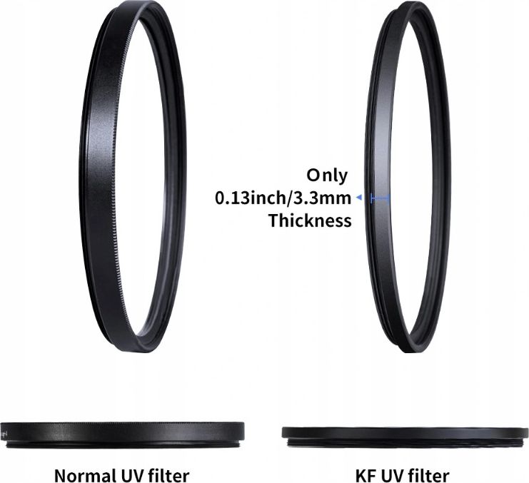 Filtër UV K&amp;F Concept KF01.1424, 58mm, HD MC Slim, i zi