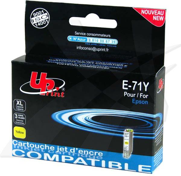 Kasetë boje UPrint E-71Y, C13T07144021, 10ml, e verdhë