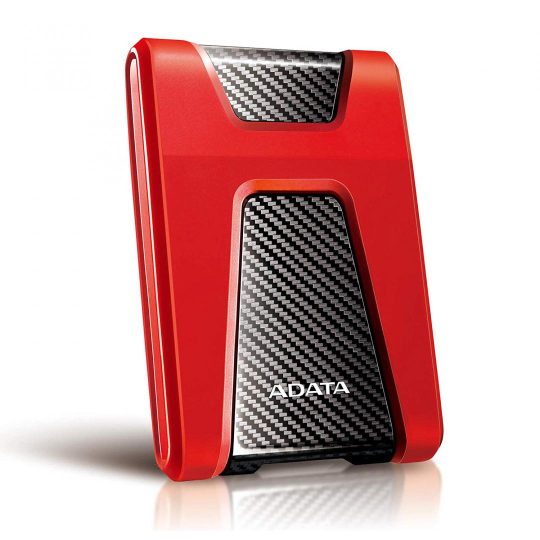 Hard disk i jashtëm ADATA HD650, 2TB, USB 3.2 Gen 1, i zi e i kuq