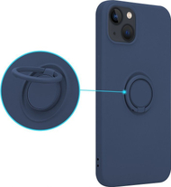 Mbajtëse telefoni OEM Silicon Ring Case për iPhone XR, mbrojtëse silikoni, me unazë, blu