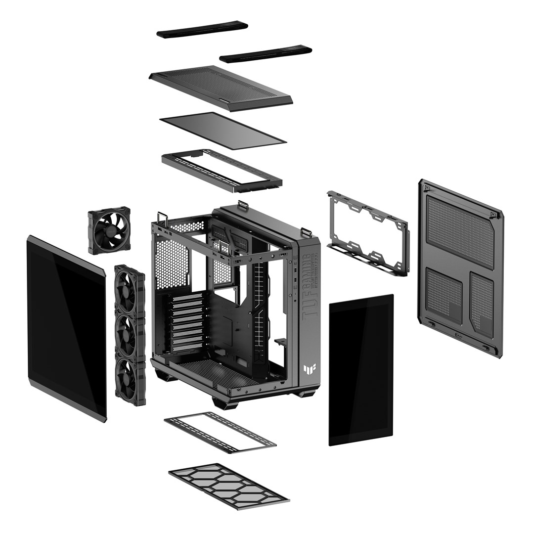 Kasë gaming ASUS TUF Gaming GT502 Horizon, mid tower, ARGB, e zezë