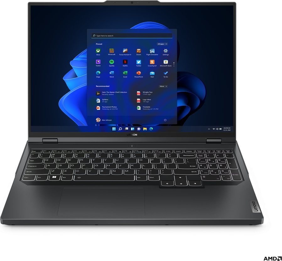 Laptop Lenovo Legion Pro, 16" 165 Hz, AMD Ryzen 7 7745HX, 16 GB RAM, 512 GB SSD, Nvidia GeForce RTX 4060, i hirtë