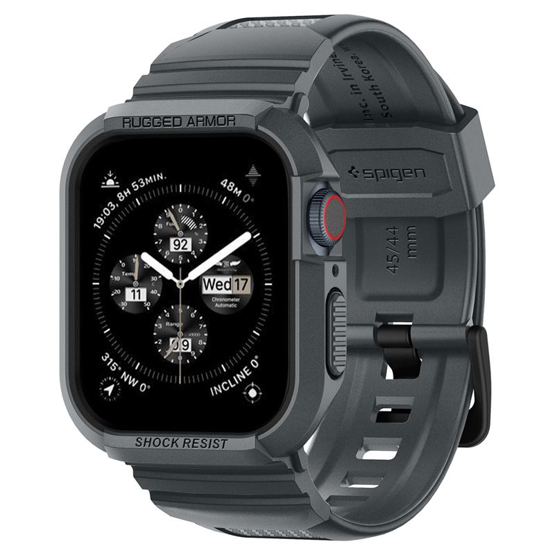 Mbështjellës për Apple Watch 45mm/44mmSpigen Rugged Armor Pro, i hirtë