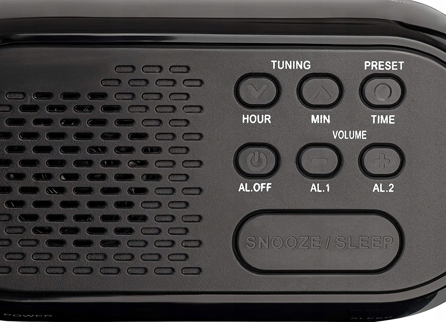 Radio orë Roadstar CLR-2477, projektor ore, portë USB, e zezë