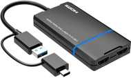 Adapter Microconnect USB C ose USB A në HDMI, 2in1, i bardhë