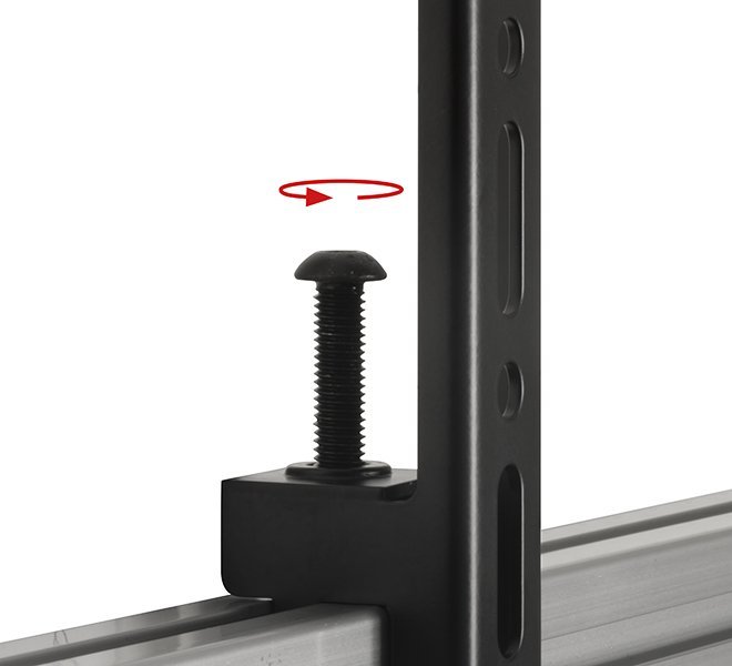 Stendë universale dy ekranëshe B-Tech System X, VESA 600x400, për digital signage, e zezë