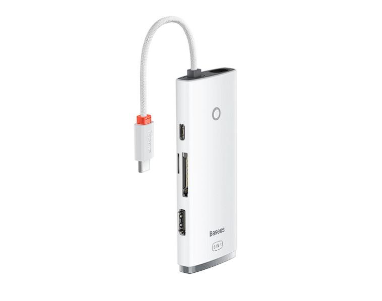 Hub USB C Baseus Lite Series WKQX050102, 6 në 1, HDMI 4K, gri