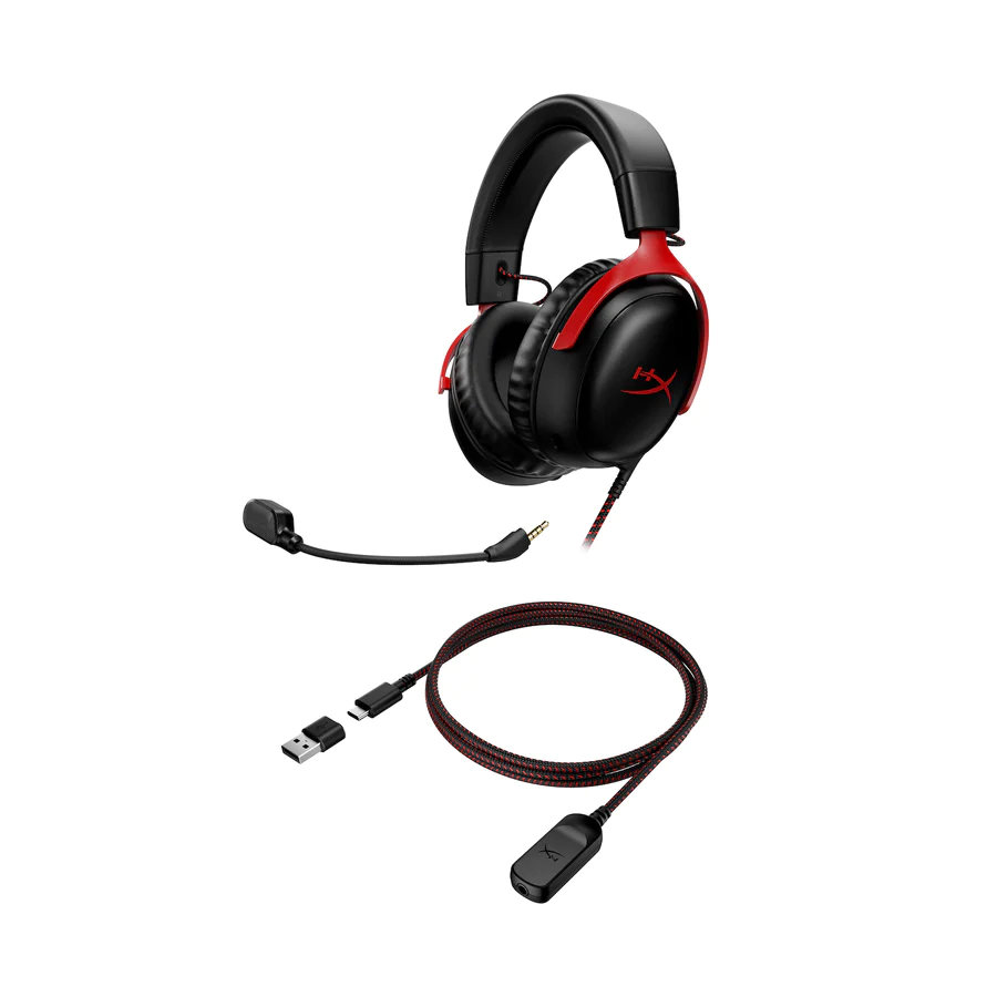 [OUTLET] Kufje HyperX Cloud III, të zeza/ kuqe