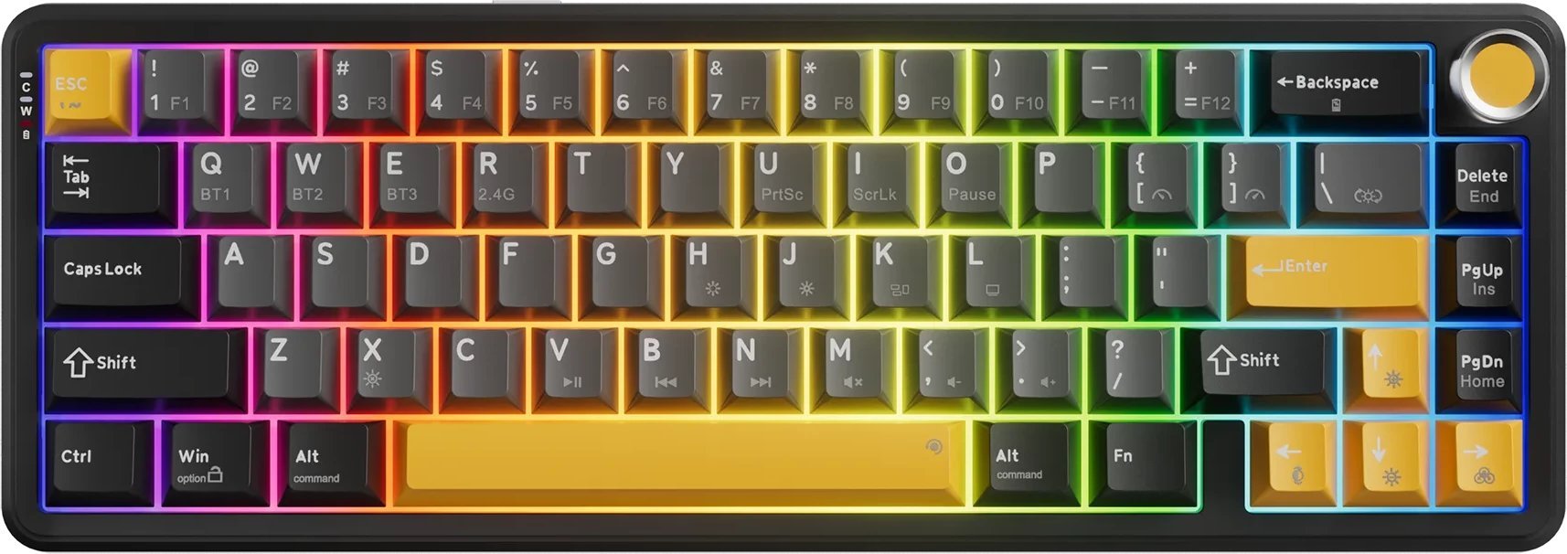 Tastierë gaming Marvo Titan 65 KG984W, mekanike wireless 65%, RGB, e zezë
