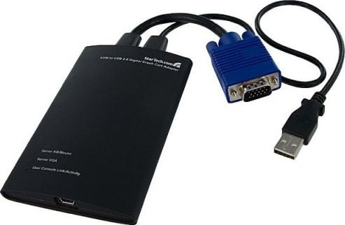 Adapter KVM StarTech.com USB 2.0, portativ, për laptop