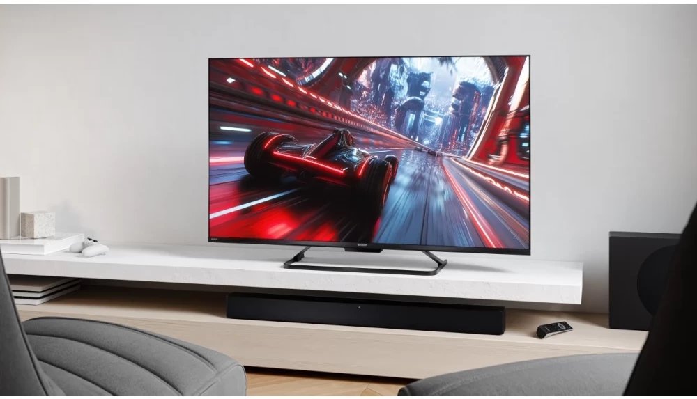 Televizor SHARP 50HR7265E, 50", 4K UHD QLED, 144Hz, Google TV, i zi