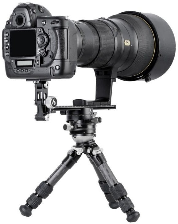 Tripod karboni Leofoto LS-223CEX Ranger, bazë niveluese, kompakt, i zi