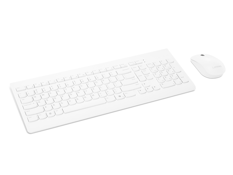 Set tastierë + maus Lenovo 510, wireless, 2.4Ghz, i bardhë