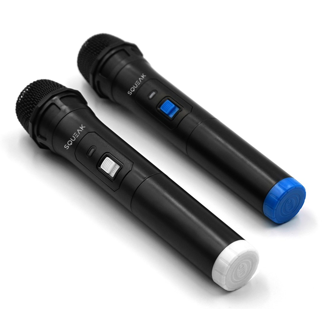 Mikrofonë wireless Two SQUEAK VocalDuo SQ1007, set 2 copë, 2.4GHz USB, të zinj