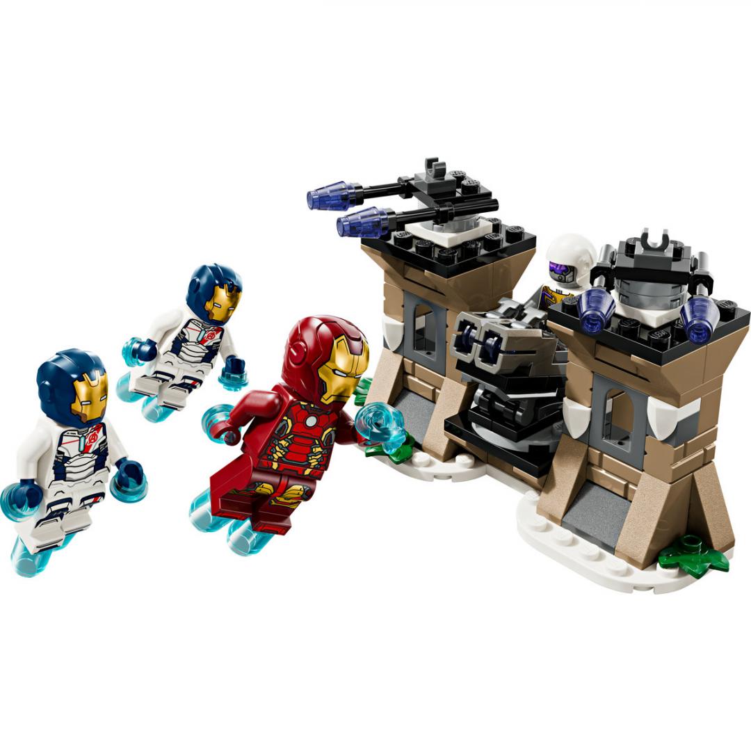 Set lodrash Marvel Iron Man dhe Iron Legion vs Hydra Soldier, figura aksioni, për fëmijë