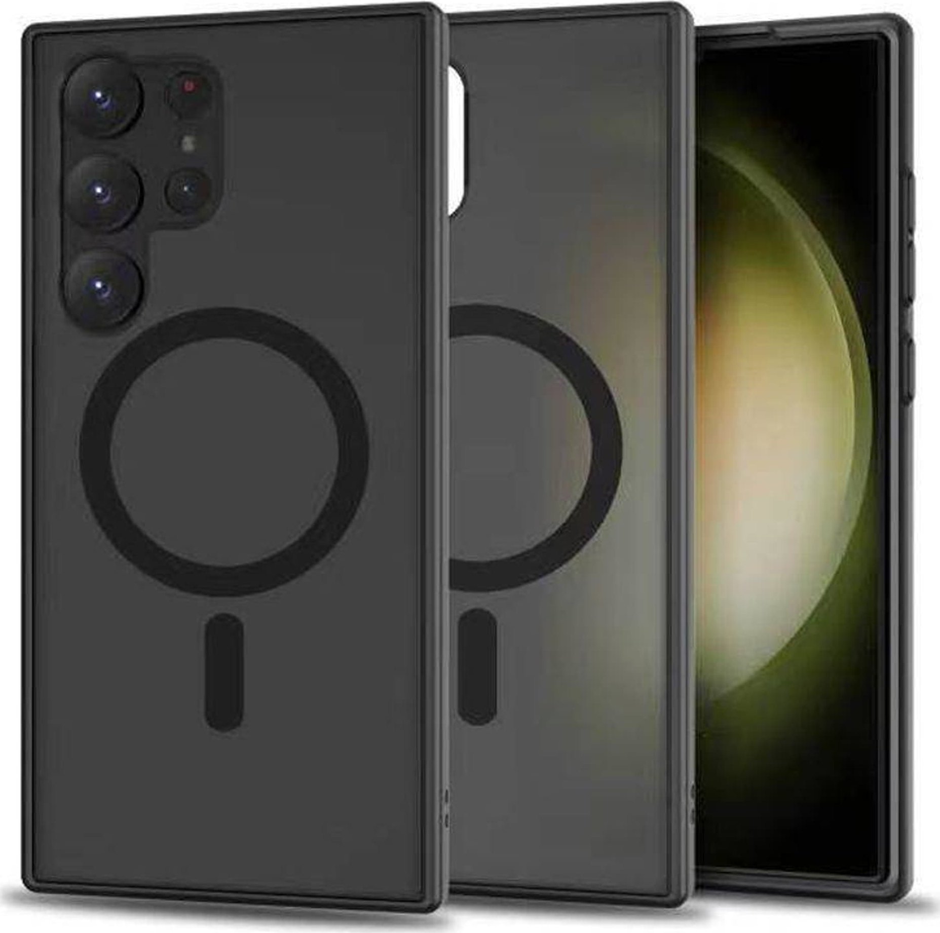 Mbulesë telefoni Tech-Protect Magmat për Samsung Galaxy S23 Ultra, MagSafe, mat, e zezë