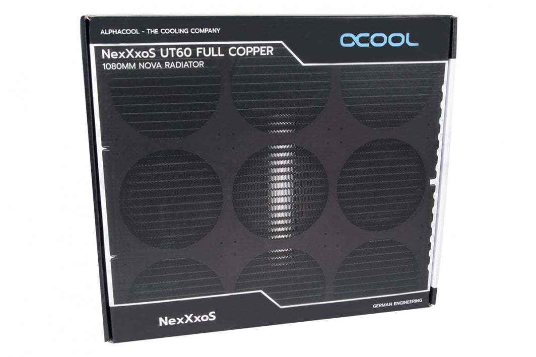 Radiator ftohës Alphacool NexXxoS UT60 1080mm Full Copper, për ftohje me ujë, i zi