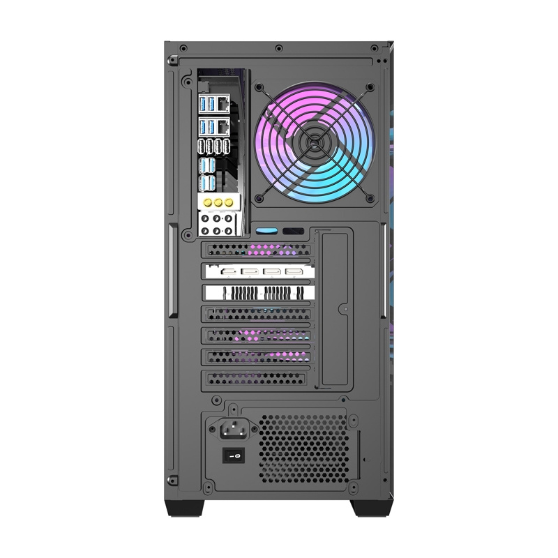 Kuti kompjuteri Darkflash DS900WS, ATX ITX, 4 ventilatorë 120mm, e zezë