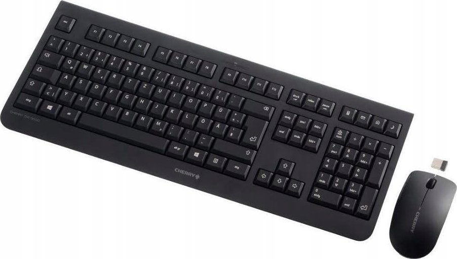 Set tastierë dhe maus Cherry DW 3000, pa tela, optik, i zi